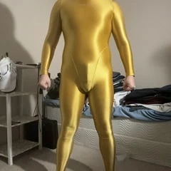 Yellow Gold Amoresy Spandex Suit