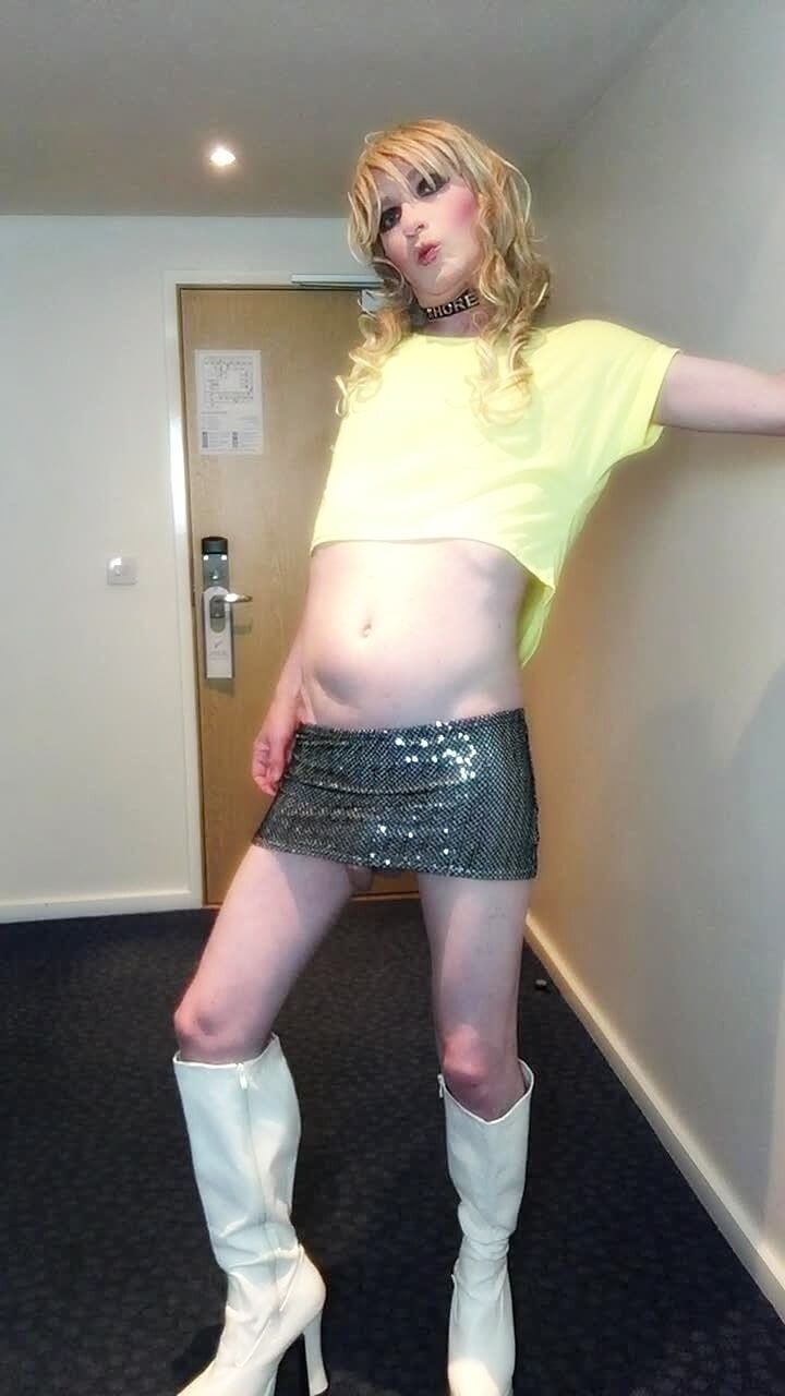 Sissy Poses In Sparkly Skirt #25