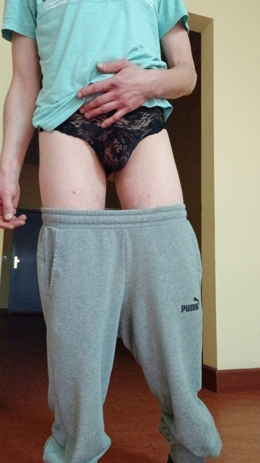 Sissy dessous Spitze fuer jungs #6