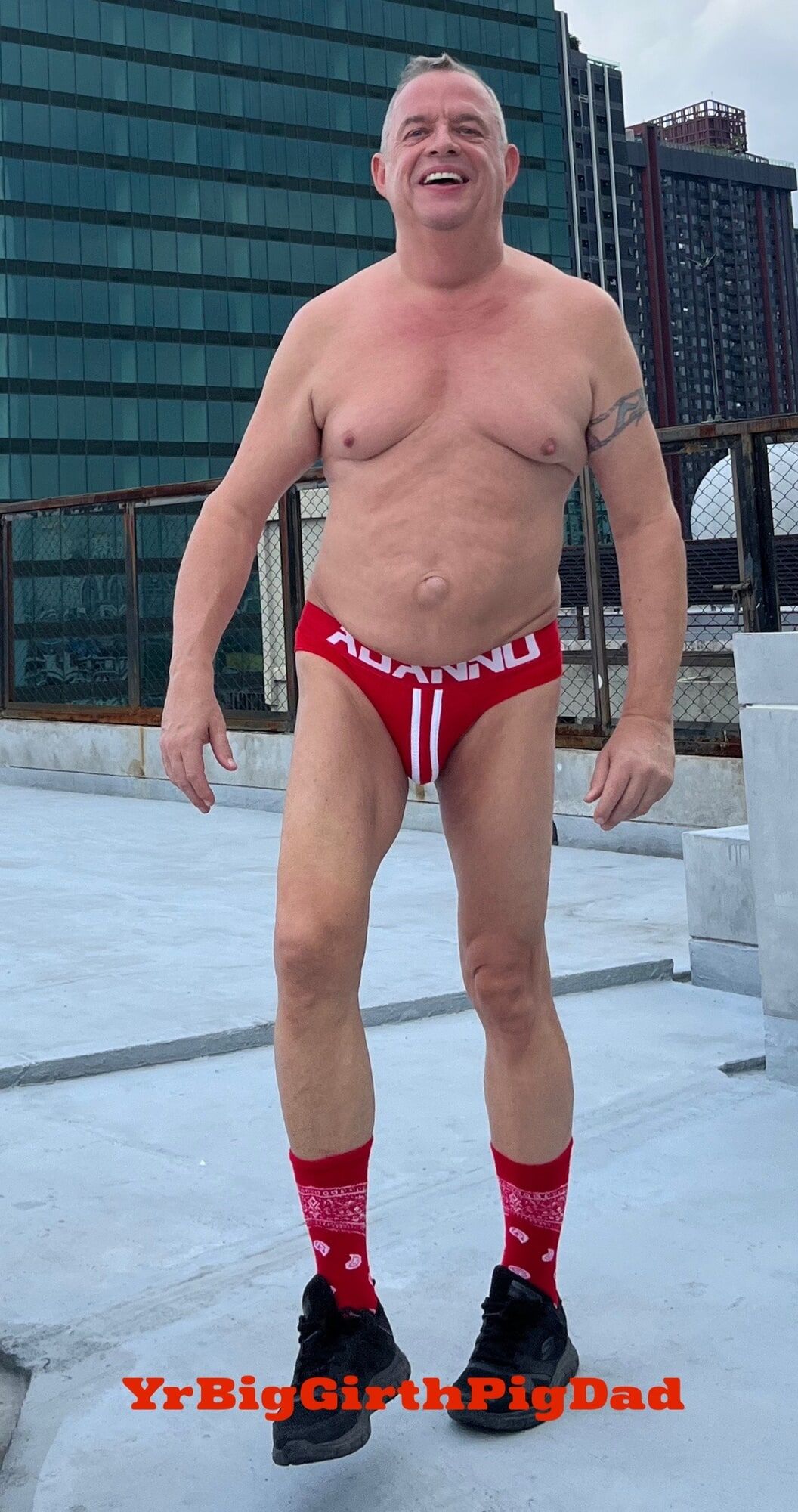 New Jockstrap collection on the roof of my condo. #21