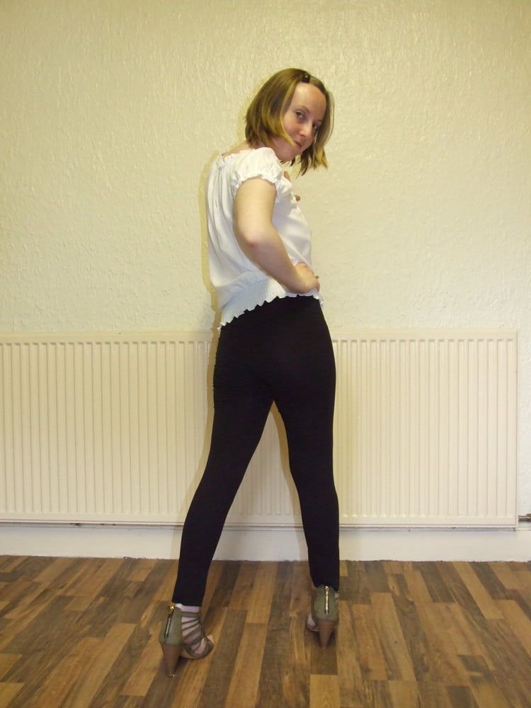 Young Blonde wife in Leggings #7