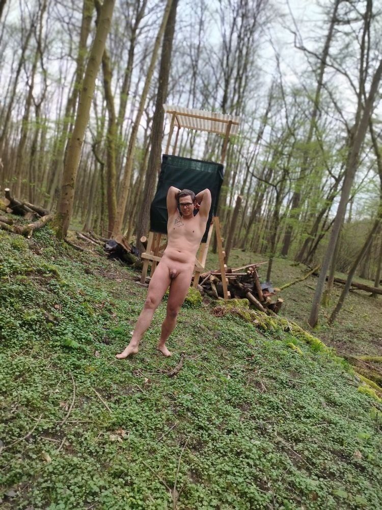 I'm nude on a perch in the forest  #36