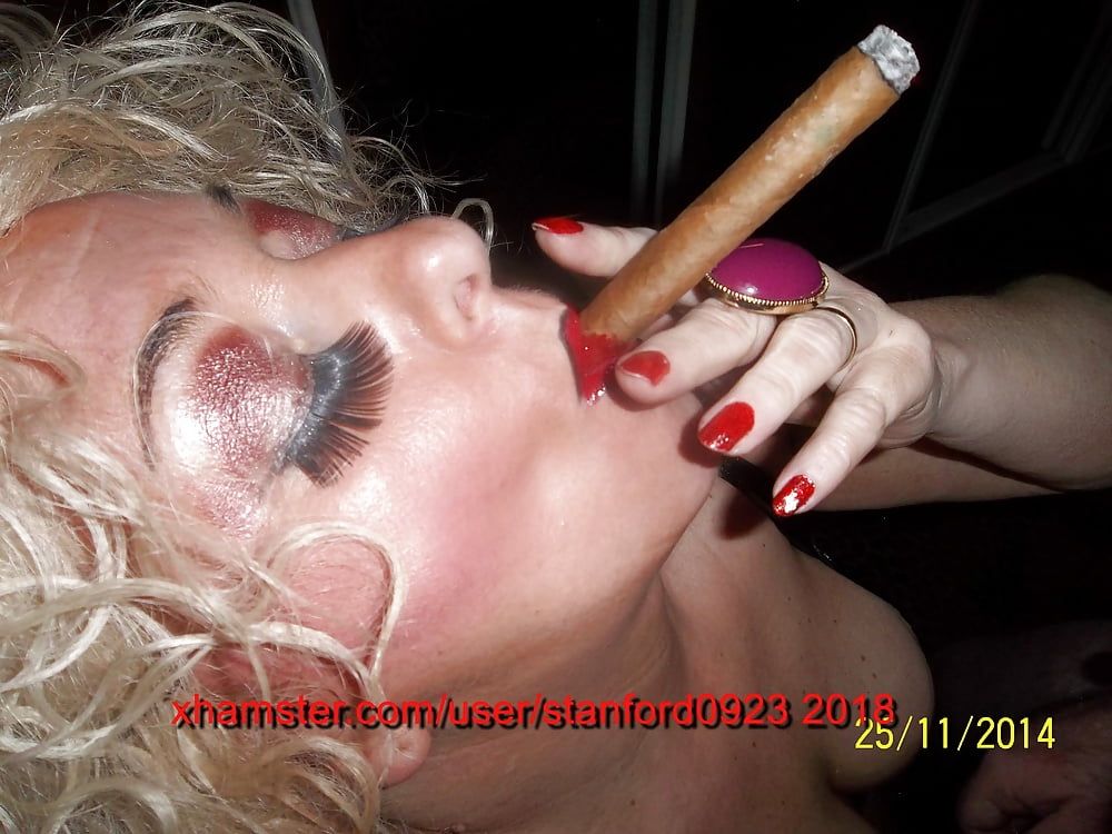 SLUT SMOKING CIGARS #3