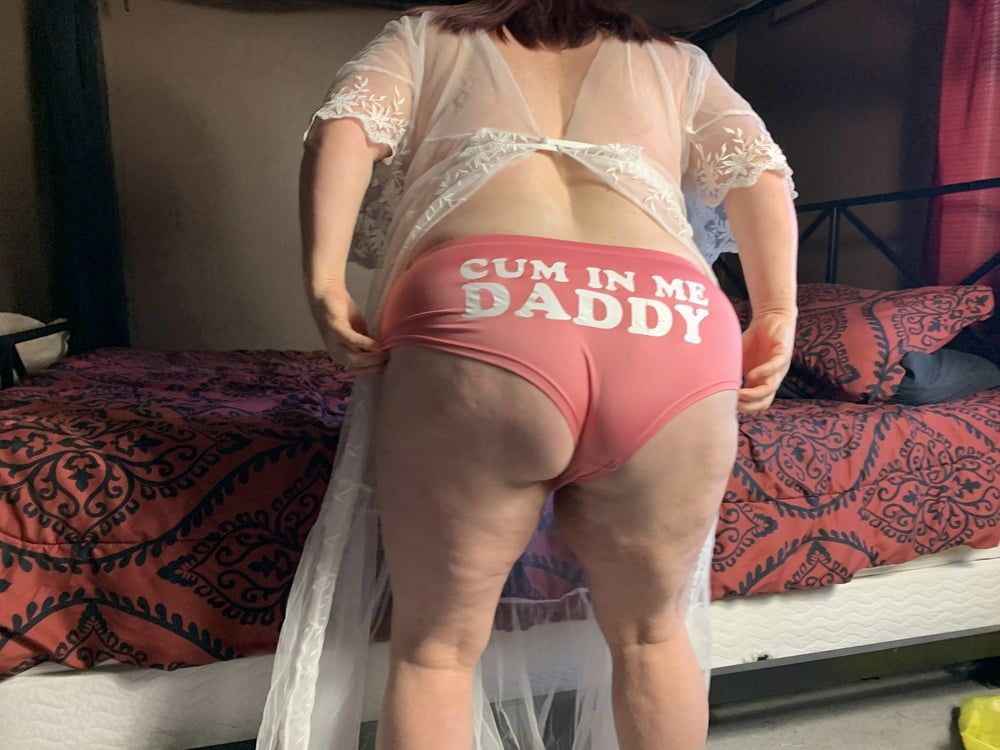 Sexy BBW Cum in Me Daddy Panties Photoset #45