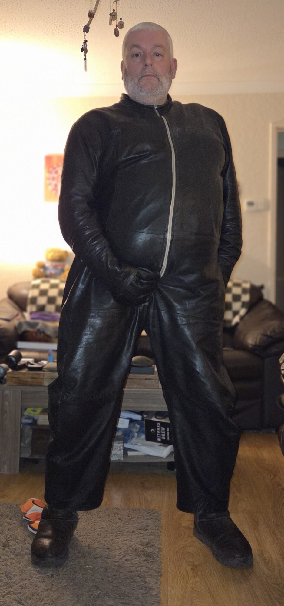 Lovely leather overalls #4