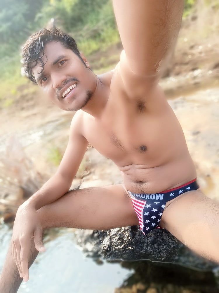 Hot photos shoot in river side bathing time  #16