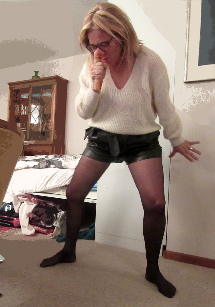 Wife's pantyhose of New Years eve #23