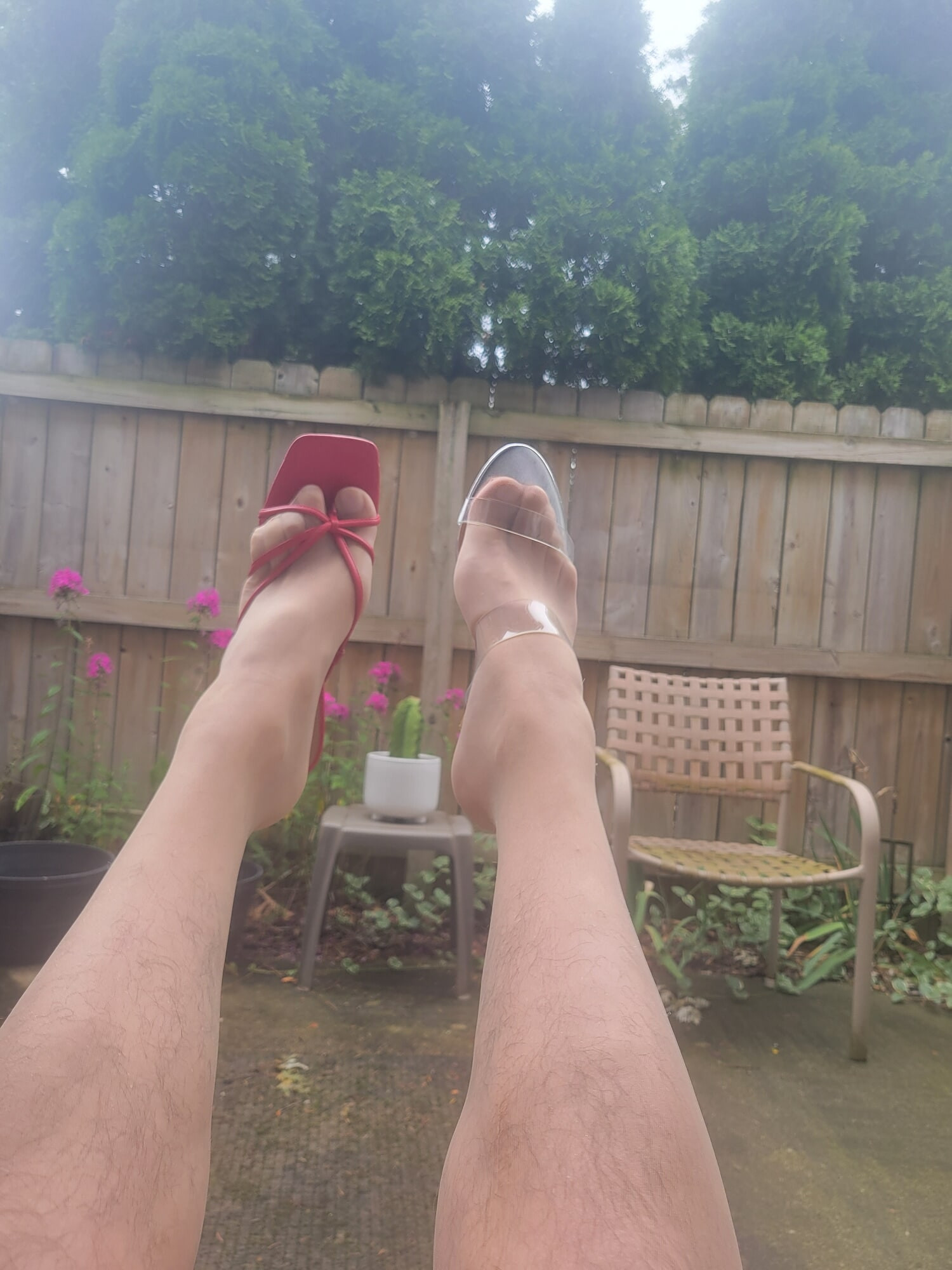 Pretty Male Feet In Heels and Nylons Big Cock #8
