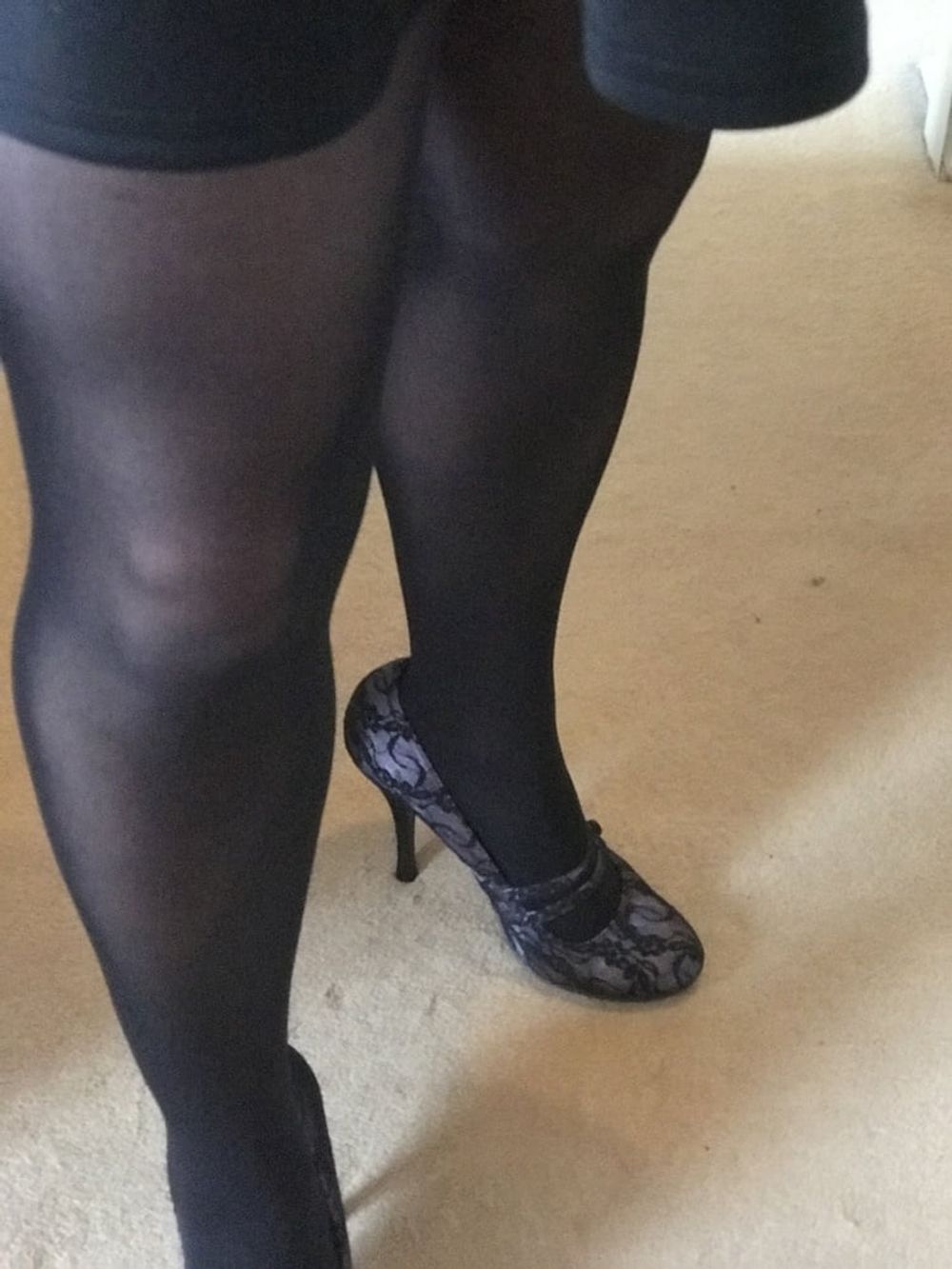 Black hold up stockings #19