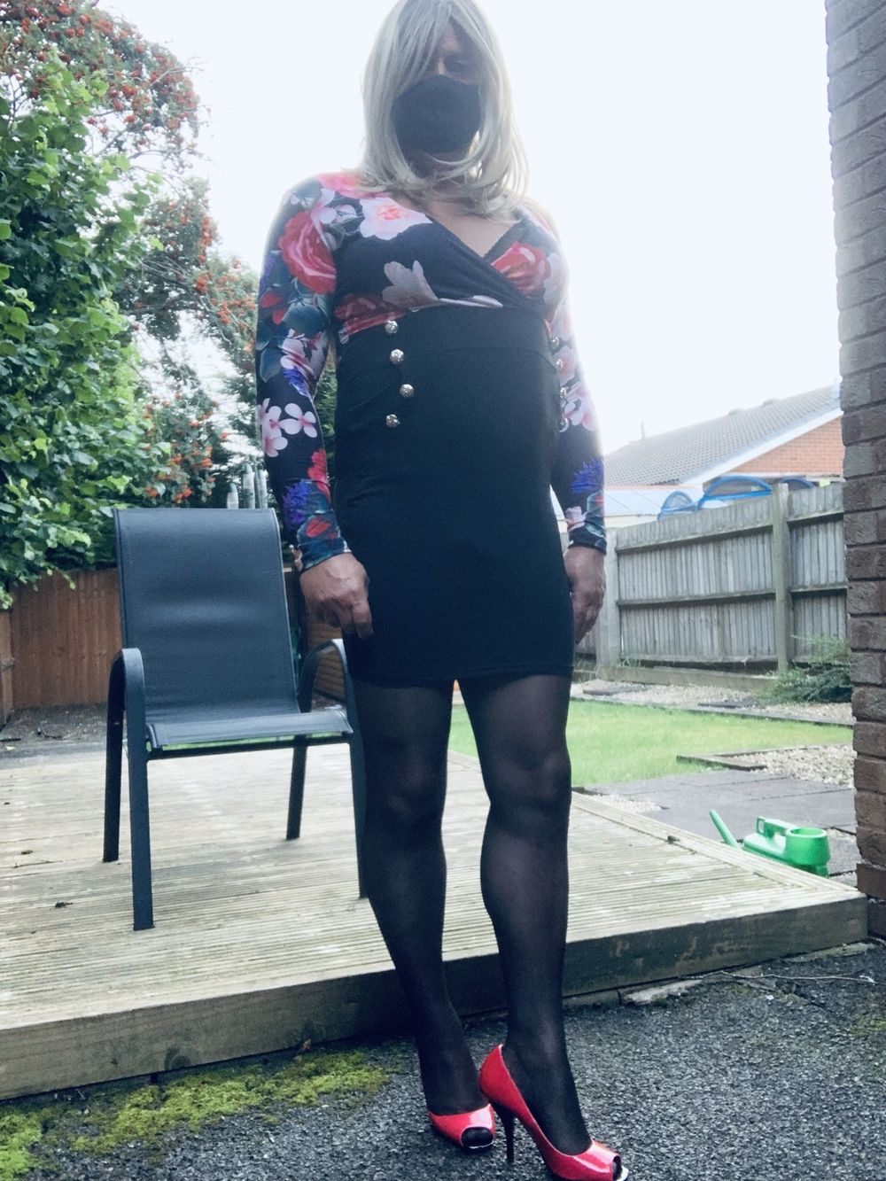 Amateur Crossdresser Kellycd2022 sexy milf in black pantyhos #13