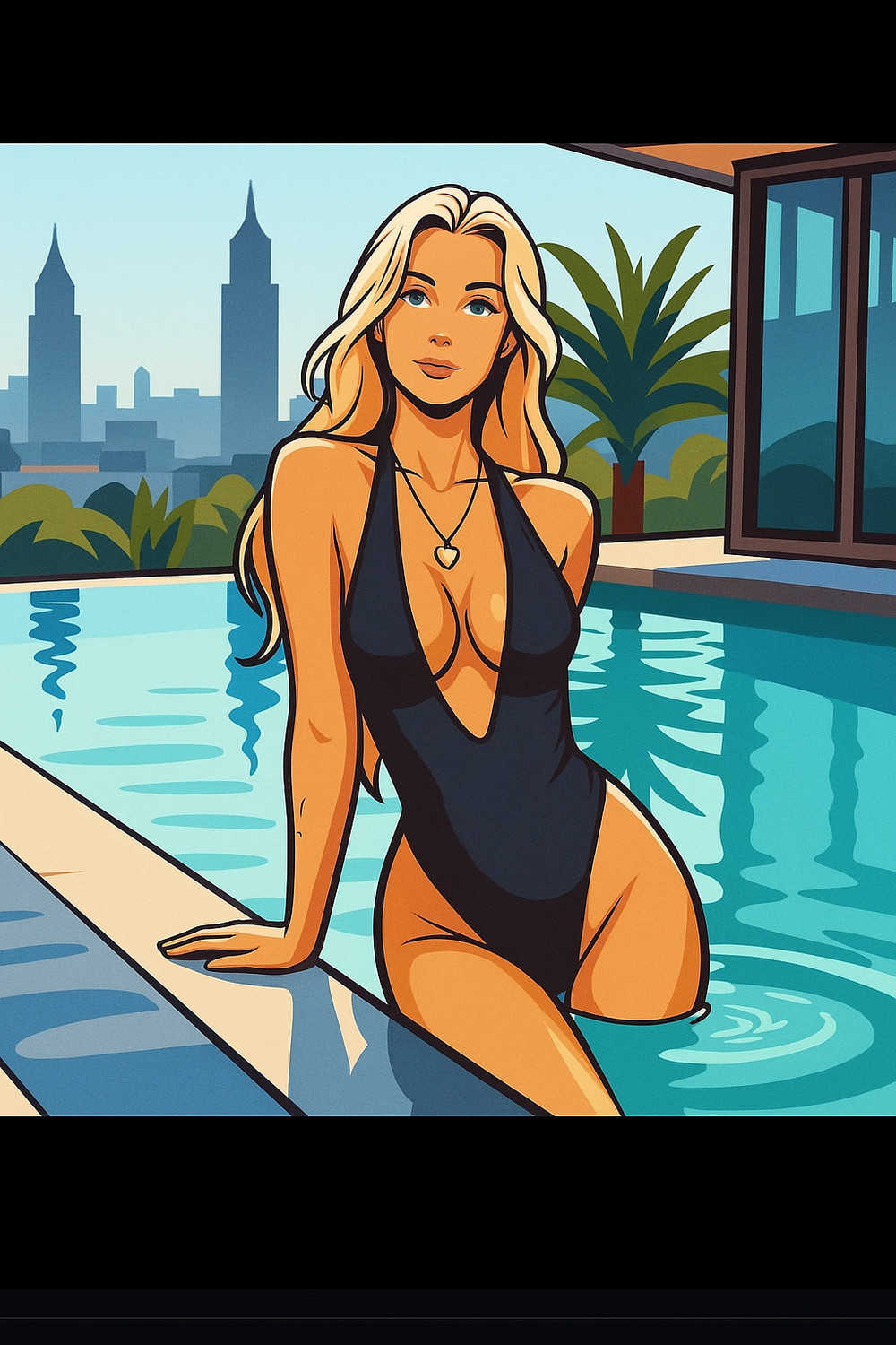 Lena in swimsuit