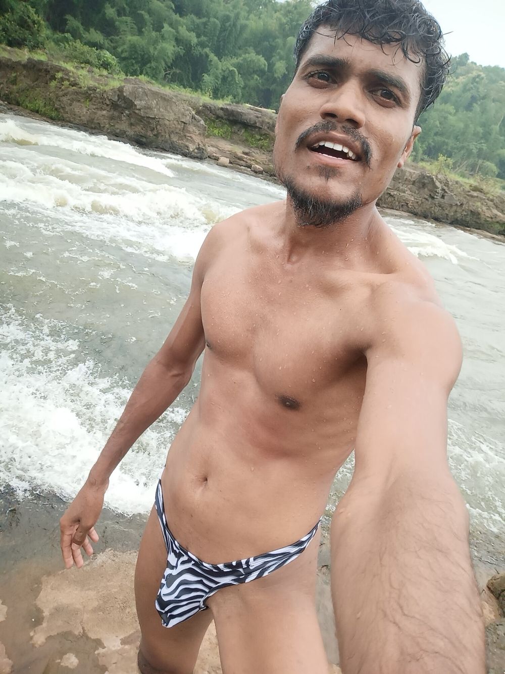 river fun day in my new Zebra man brief  #25