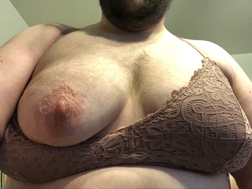 Huge breasts in bra