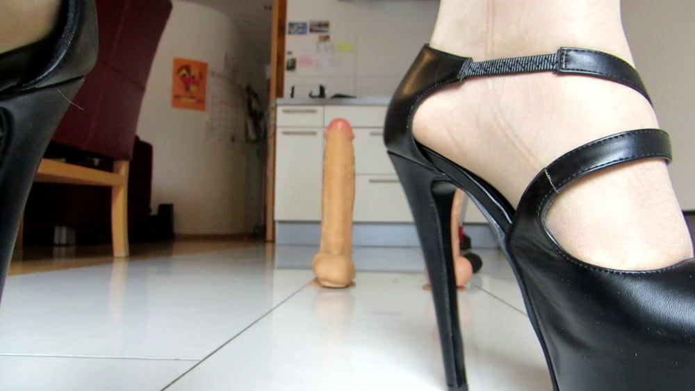  Dildo fucking with pantyhose and high heels #13