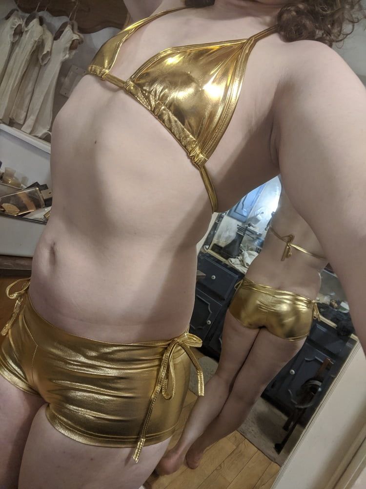 Gold Bikini and Shorts #31