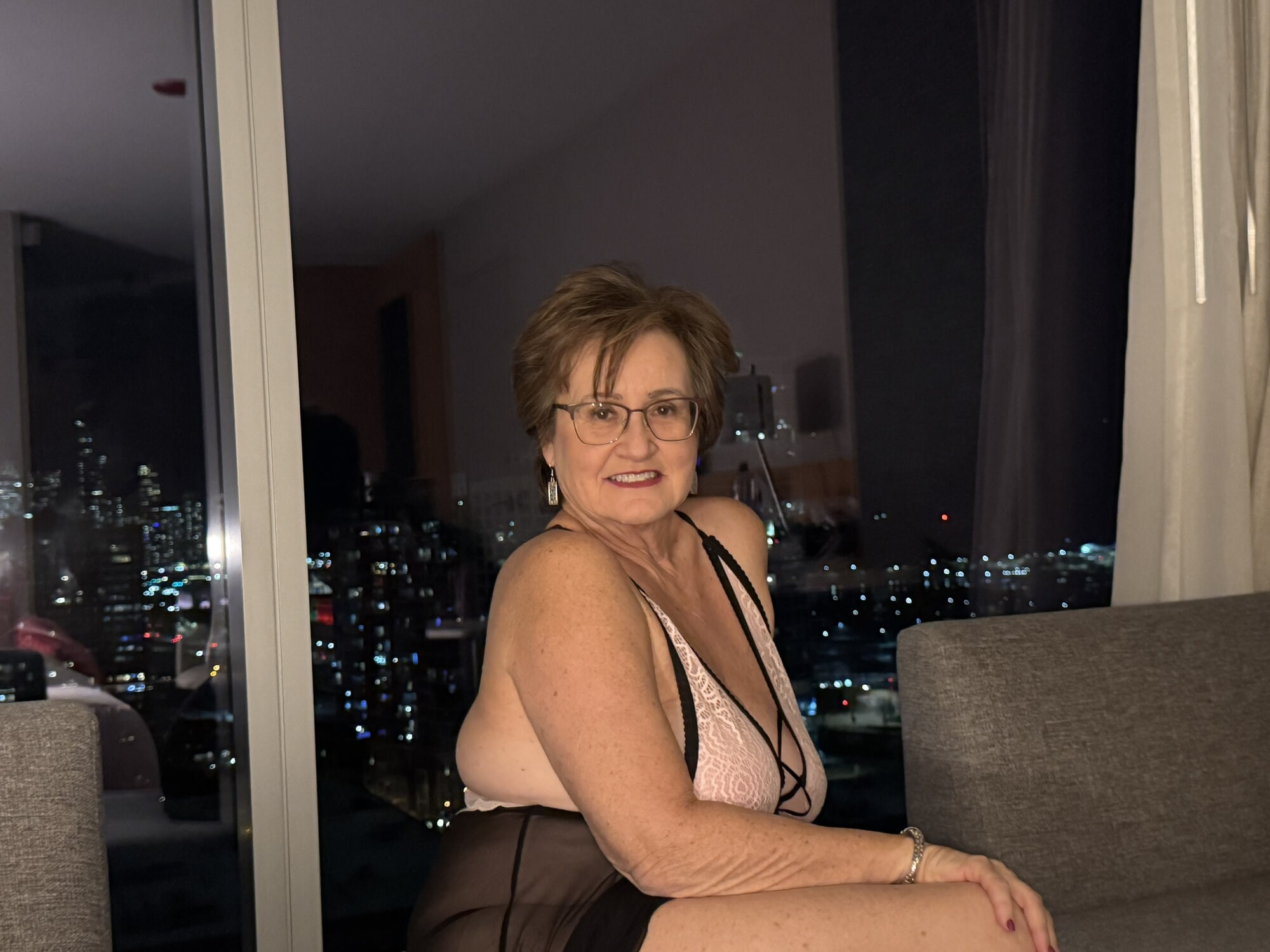 70yo Gilf SassyVal Shows Off in a Hotel Room #38