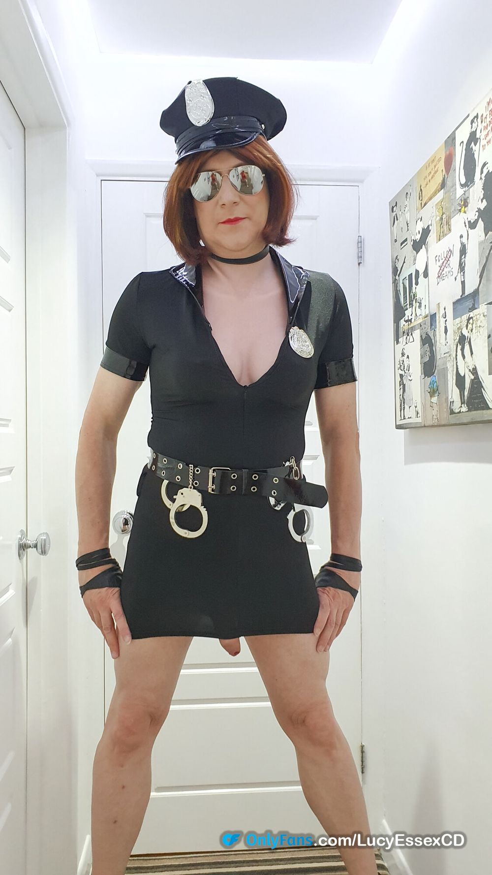 Big cock TGirl police officer Lucy Essex CD #9