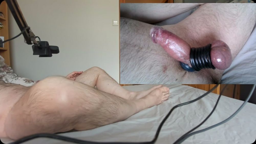 More strapped cock and balls #9