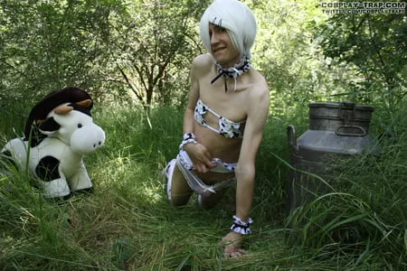 crossdress trap cow in the wild         