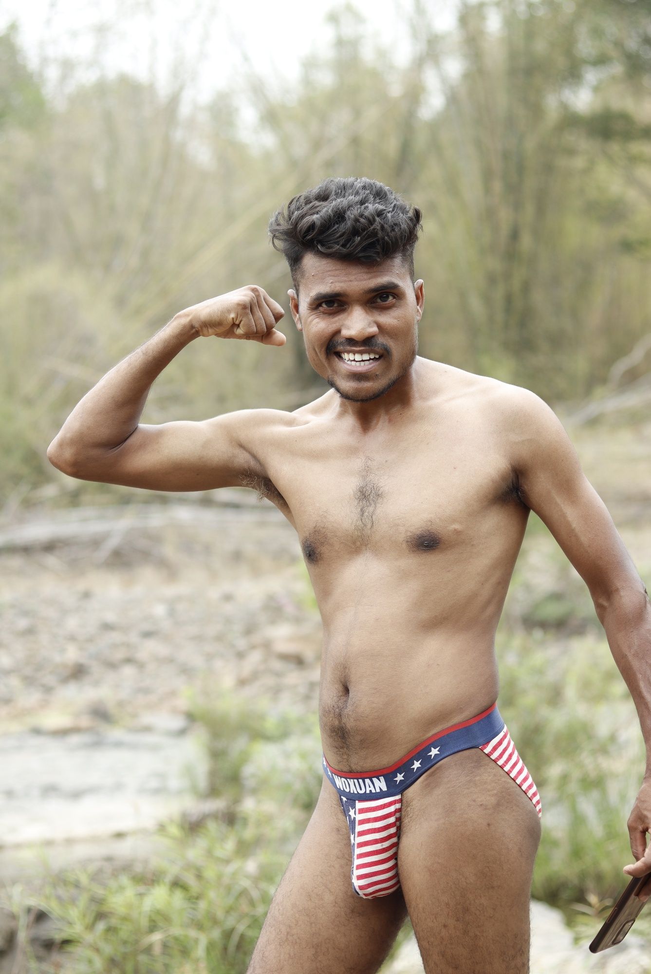 Nude Indian jordiweek photoshoot in river  #3