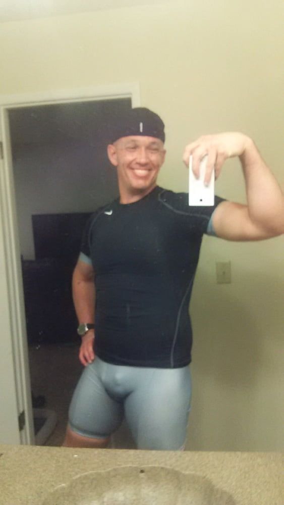 WHAT I WEAR TO MY COED CYCLING GROUP....BULGING SPANDEX! #16