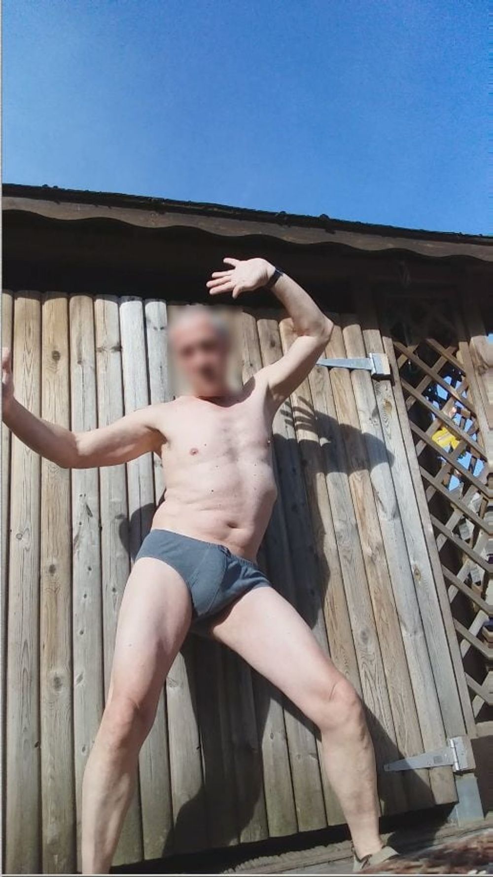 public outdoor brief jerking #5