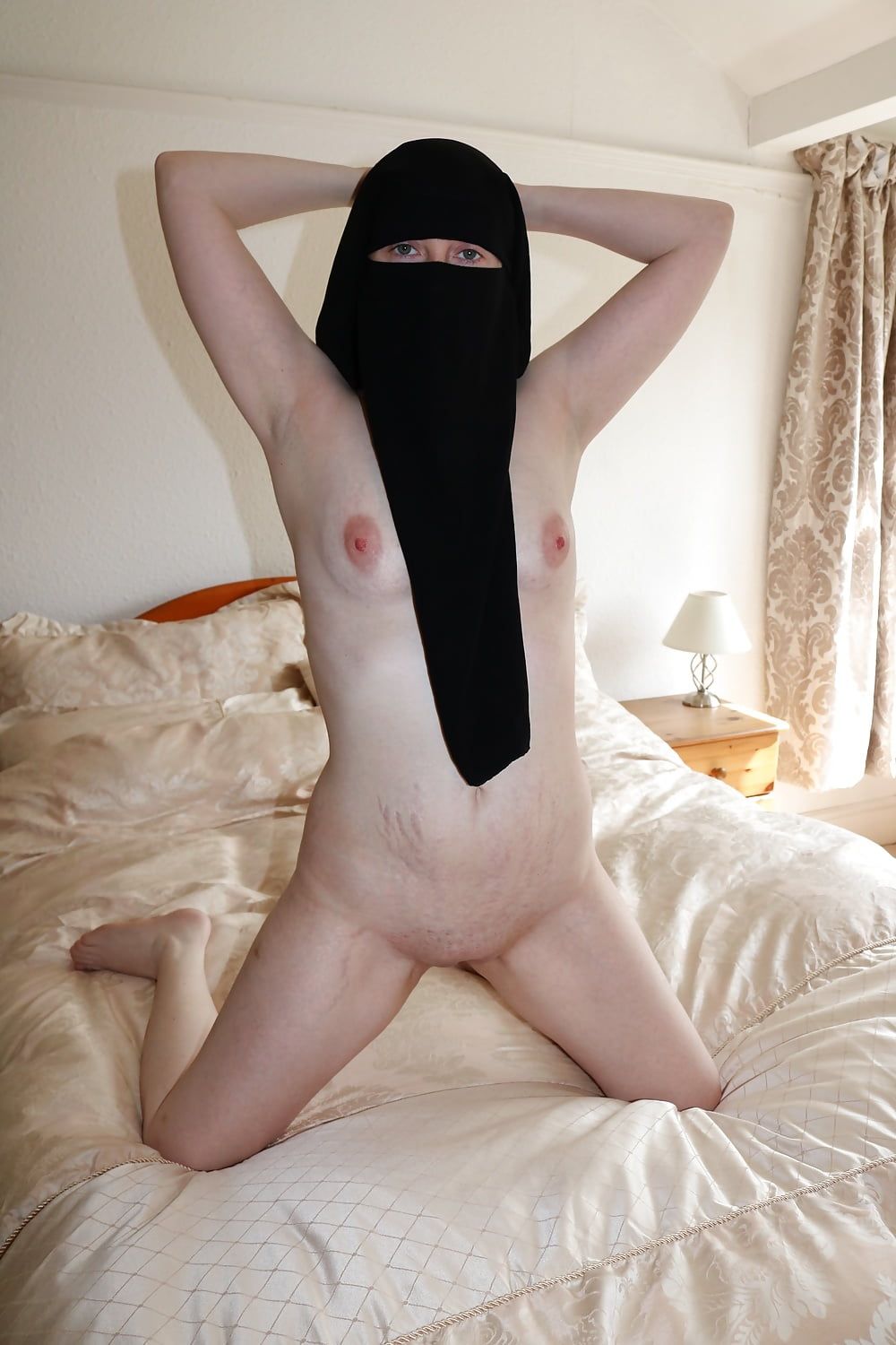 wife posing naked in niqab #26