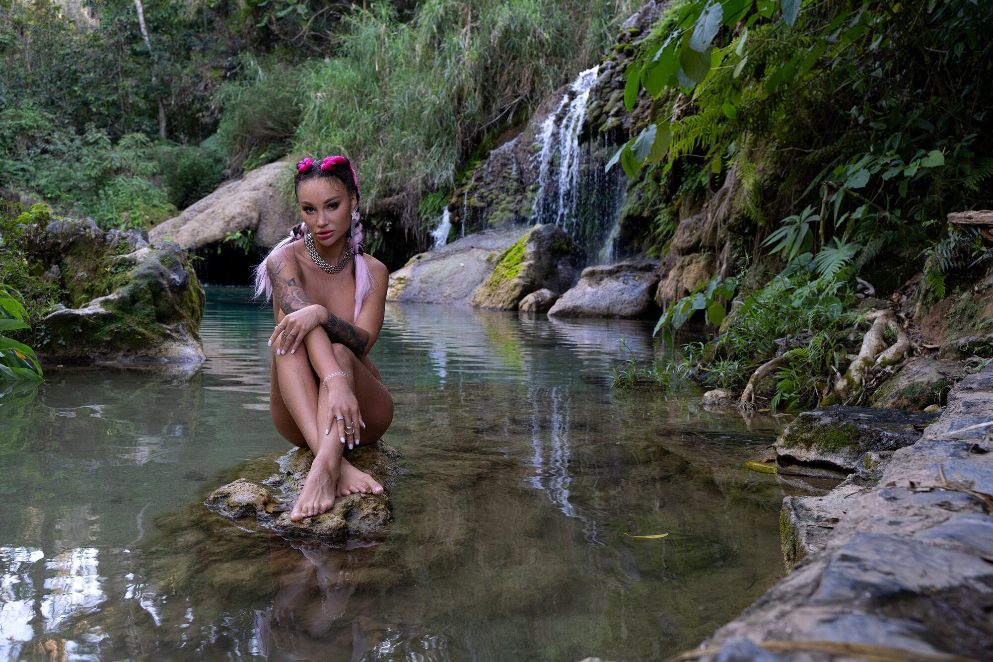 Sexy Monika Fox In Pink Bikini At El Nicho Waterfall #4