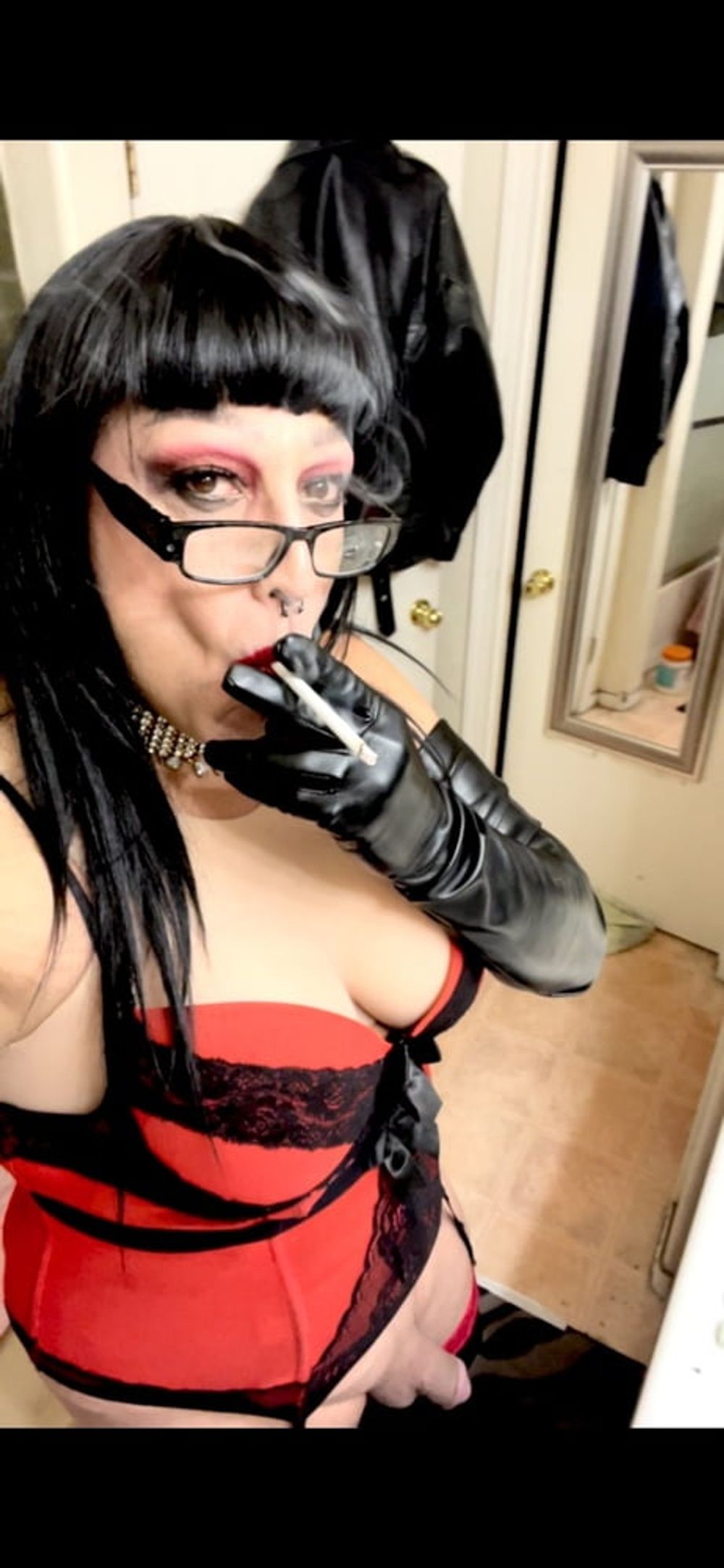 Gloves Mistress In Red  #22