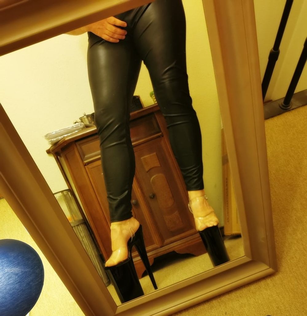 Mirror Play with Beyond Heels &amp; Latex Leggings #9