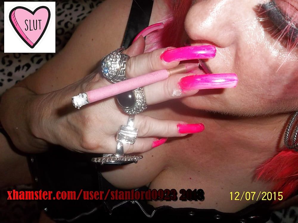 LONG NAILS SMOKING SLUT #6