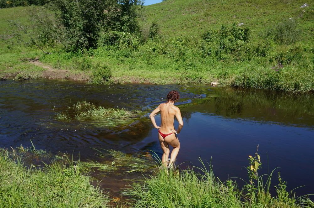 Nude walk upon river #12