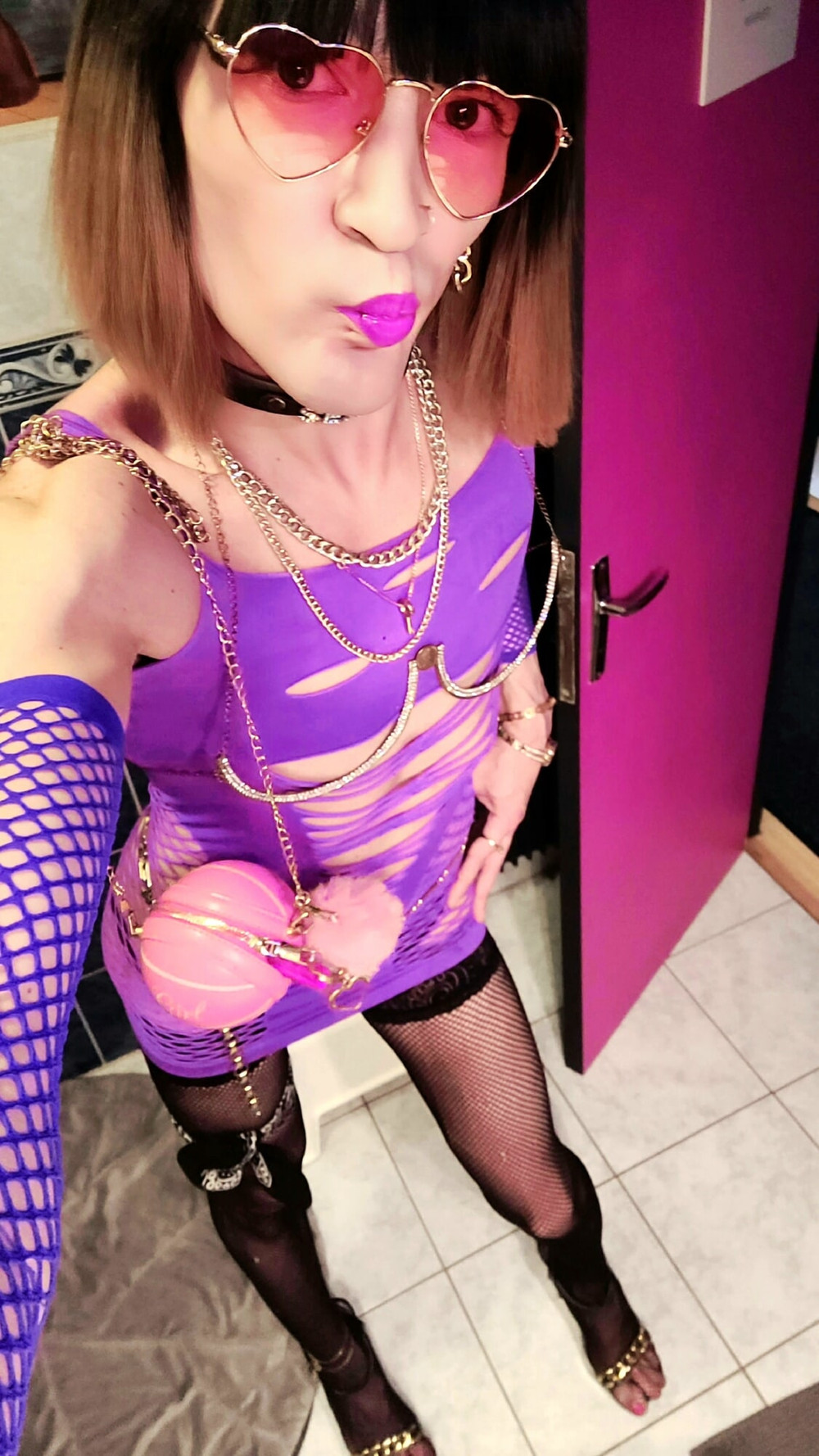 VioletBiTCH💜 Robe Resille Violette Full CAM4 VaneSsaBarBie #12