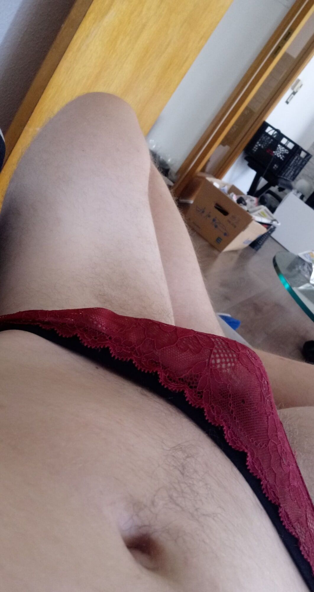 Me in a red thong