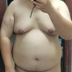 Asian boys show off his figure