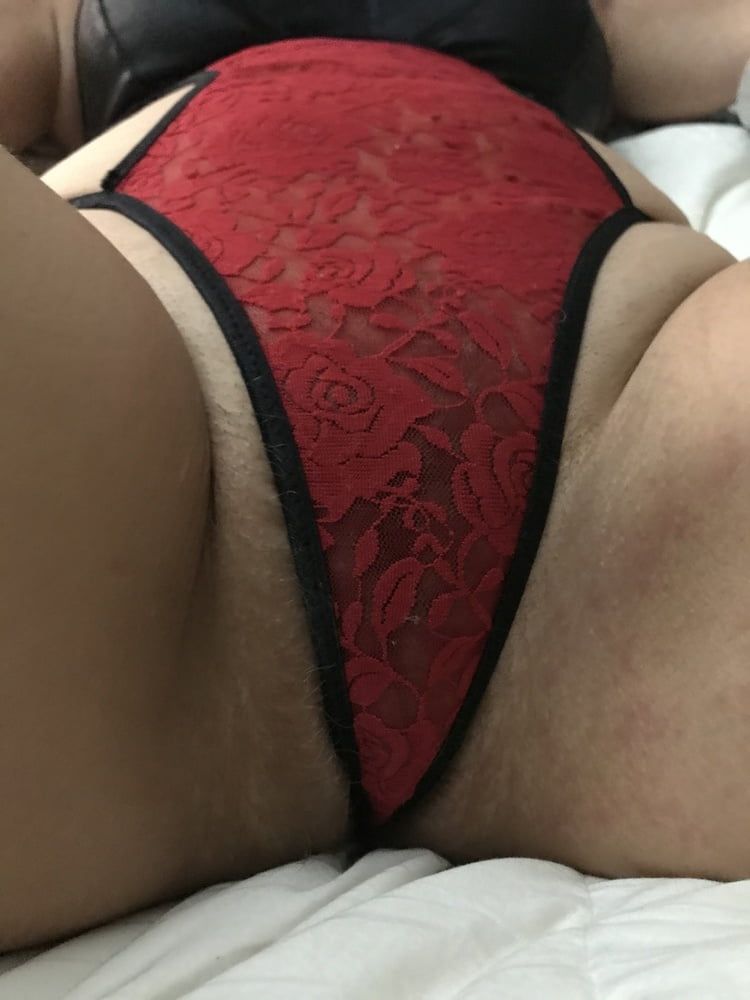 See my Sexy Red Lingerie American Milf 21 #6