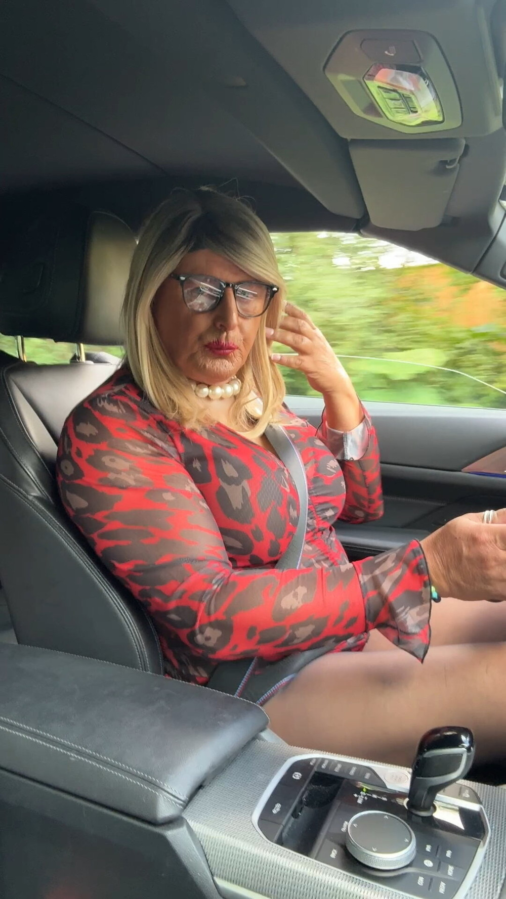 Sexy Crossdresser Kellycd2022’s in red animal print  #47
