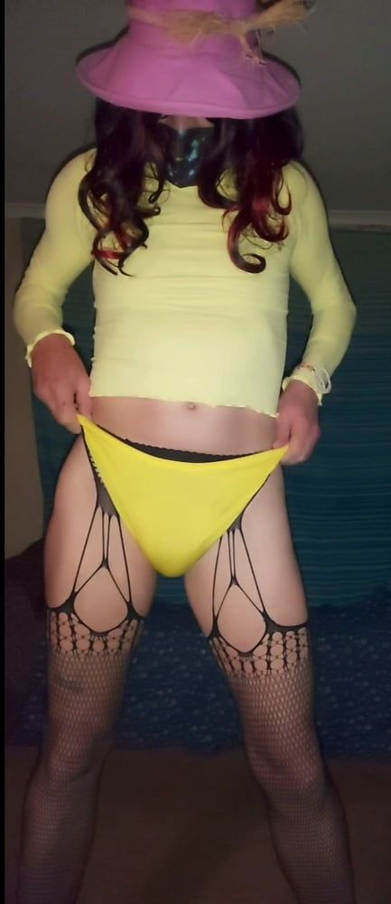 Yellow lil fuck toy shorts  #17