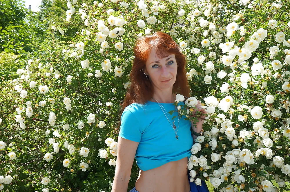 My Wife in White Flowers (near Moscow) #11