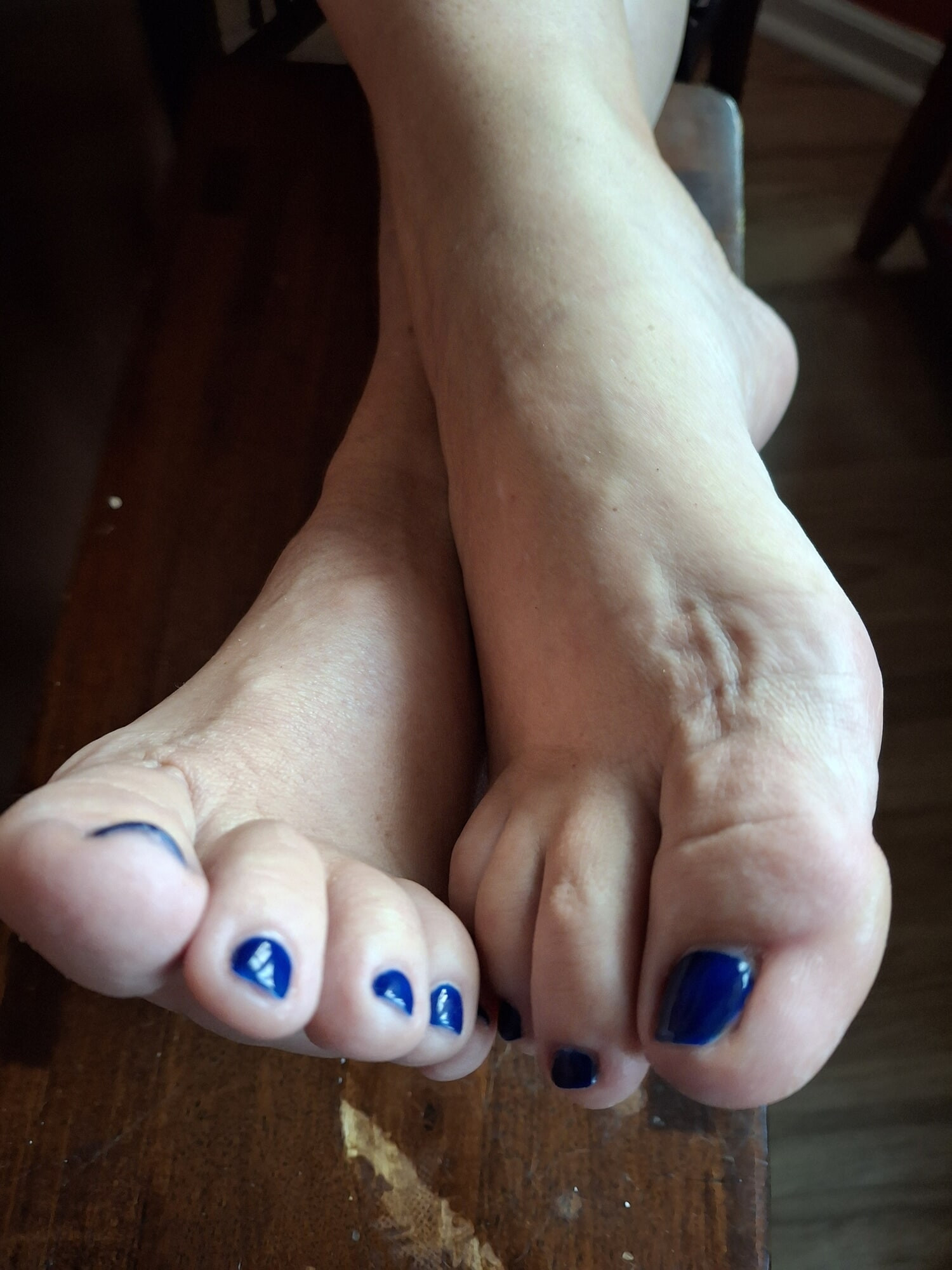 Cute blue toes