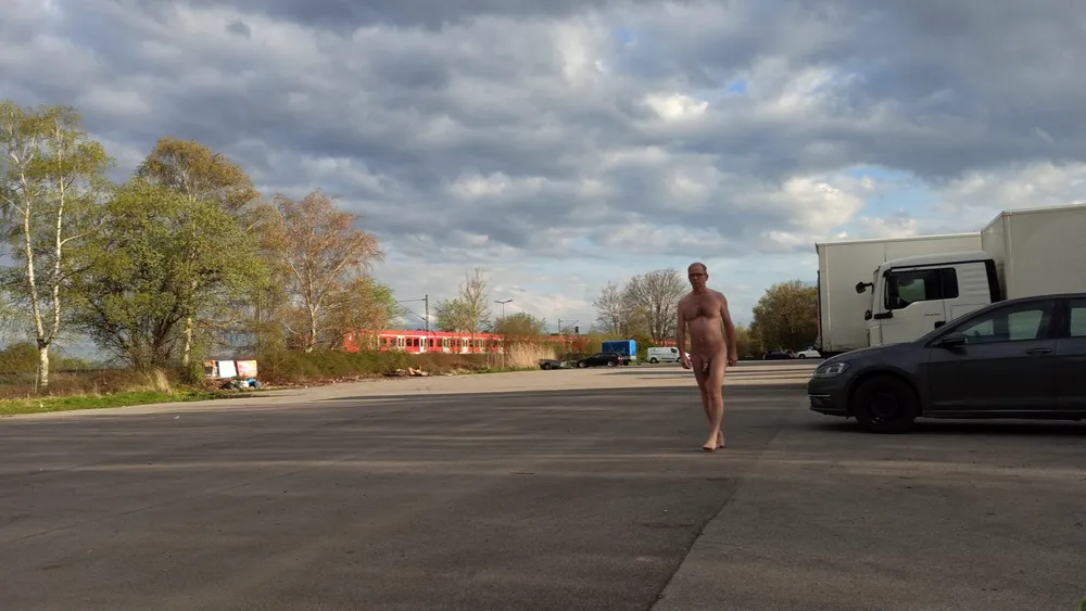 Naked at the parking space  #3