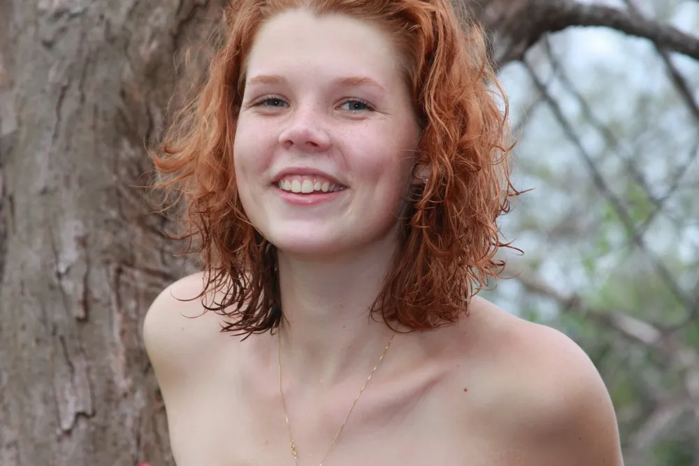 Gorgeous freckled redhead Tori posing nude in the beach #2