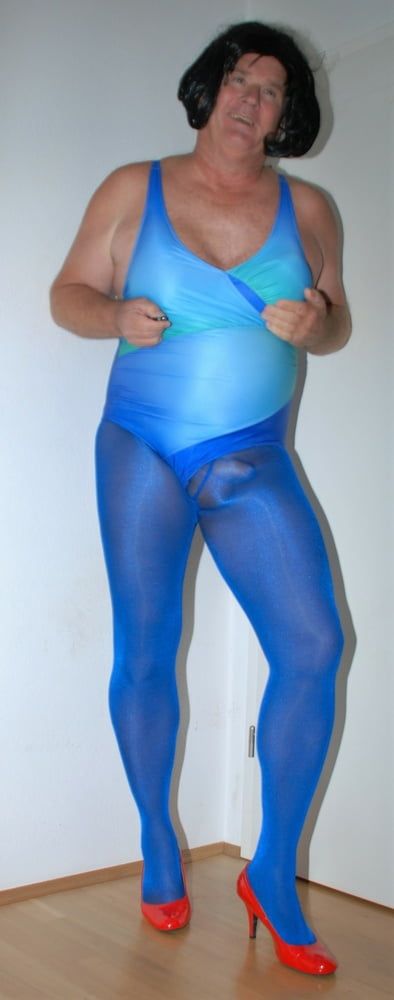 Swimsuite and Tights blue #11