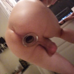 Crossdresser Boy Glass Butt Plug Anal Gape