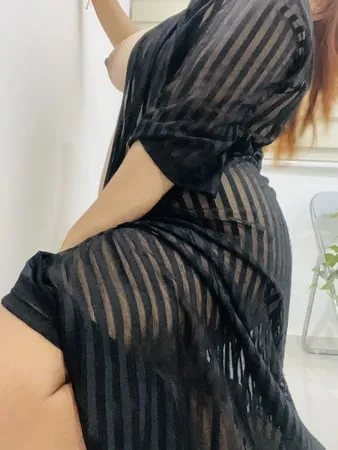 black lingerie of redhead wife         
