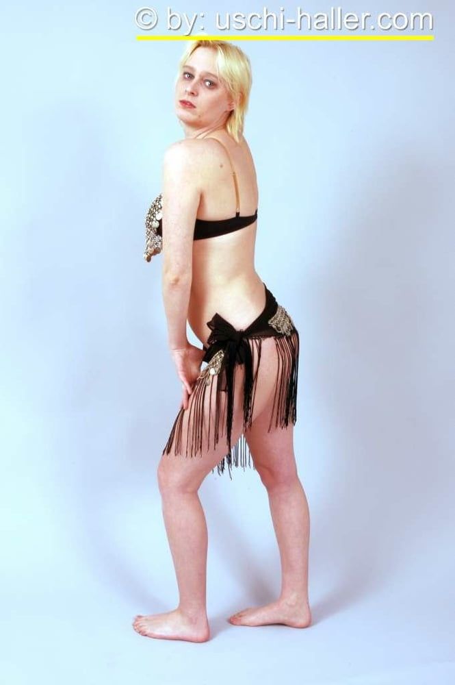 Photo shoot with blonde cum slut Dany Sun as a belly dancer #5