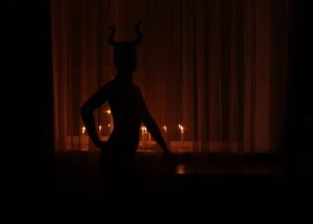 naked maleficent with candles         