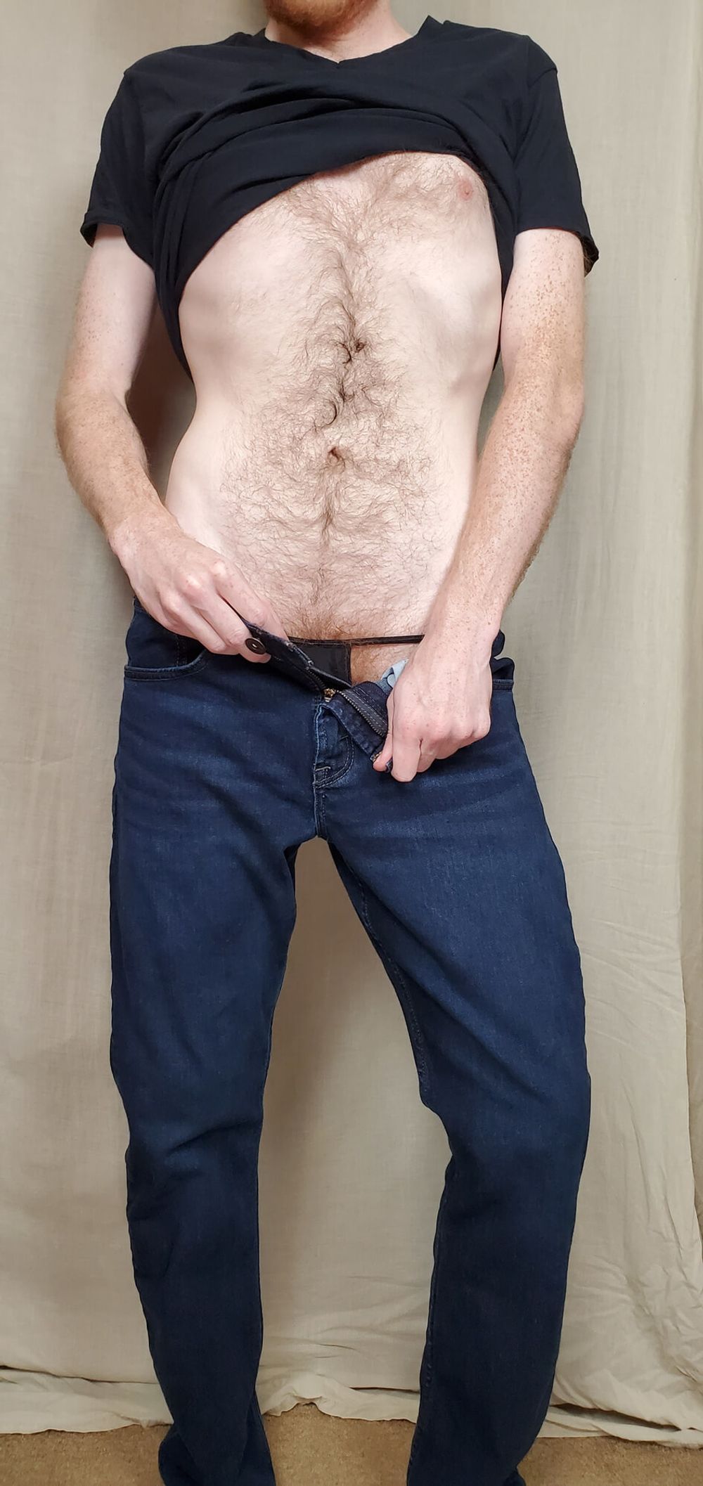 Me Teasing in Jeans and a G-String Going Nude With My Cock #12