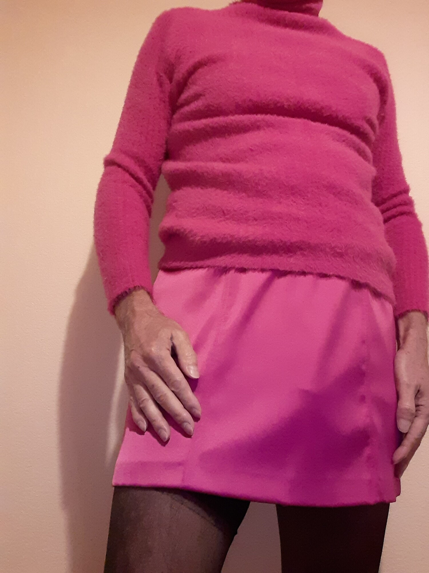 DebbieSmall Stripping down to Stockings & Cami Top