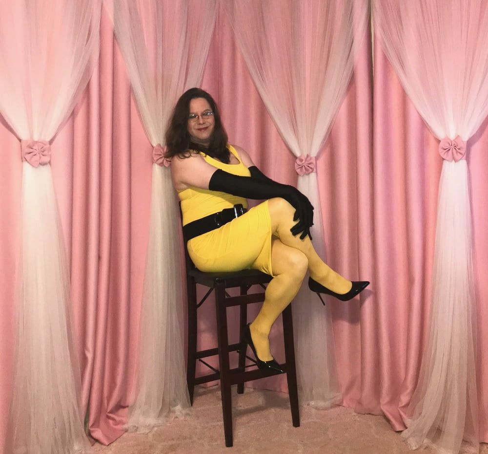 Joanie - Yellow Pencil Dress #26